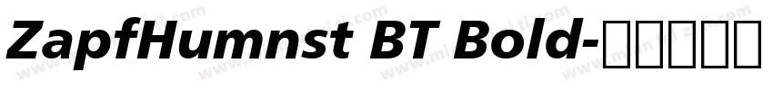 ZapfHumnst BT Bold字体转换